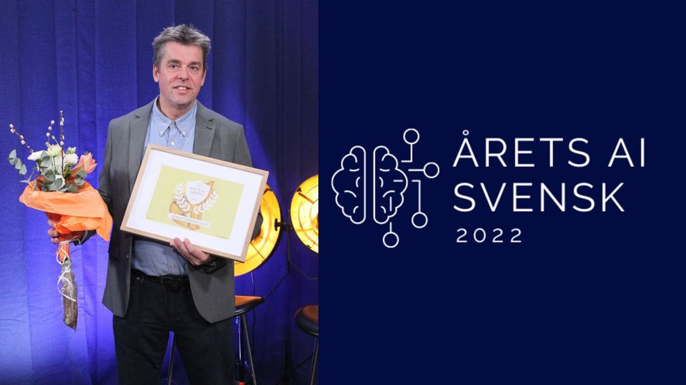 EMTF-medlemmen Jonas Tannerstad är vinnaren av utmärkelsen Årets AI svensk 2022